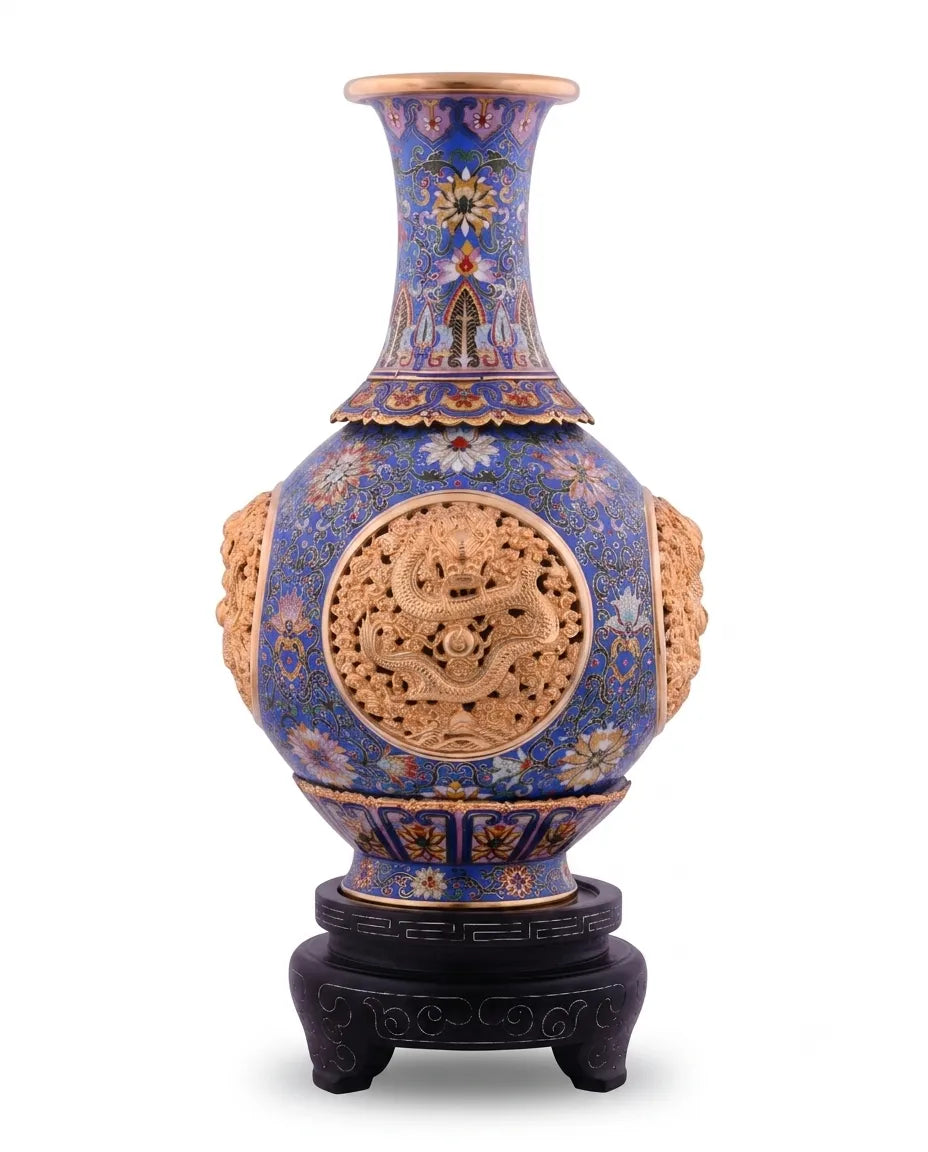 Cloisonne Openwork Ceramic Vase|Home Gifts Decor|Wedding Gifts Dubai & Riyadh|Collectible Figurines