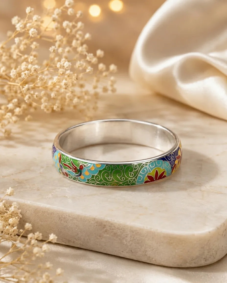 Cloisonne Silver Luxury Bracelets|Home Gifts Decor|Wedding Gifts Dubai & Riyadh|luxuryjewelry.com|Expensive Gifts for Women
