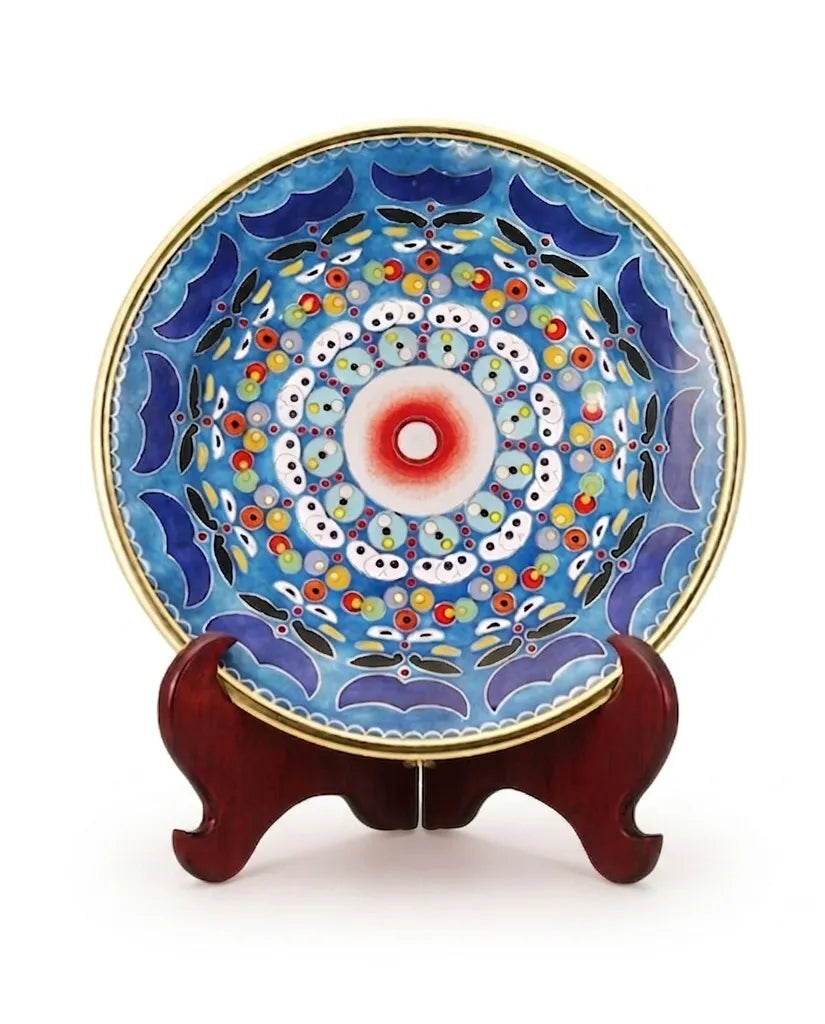 Cloisonne Butterfly Plate Sets|Home Gifts Decor|Wedding Gifts Dubai & Riyadh|Collectible Figurines
