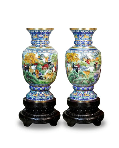 Custom 40-inch Cloisonne Floor Ceramic Vase|Office Decor|Decorative Items Dubai & Riyadh|Collectible Figurines