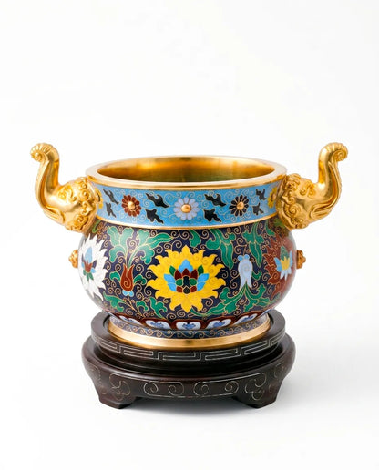 Cloisonne Oud Burner|Home Gifts Decor|Wedding Gifts Dubai & Riyadh|Collectible Figurines
