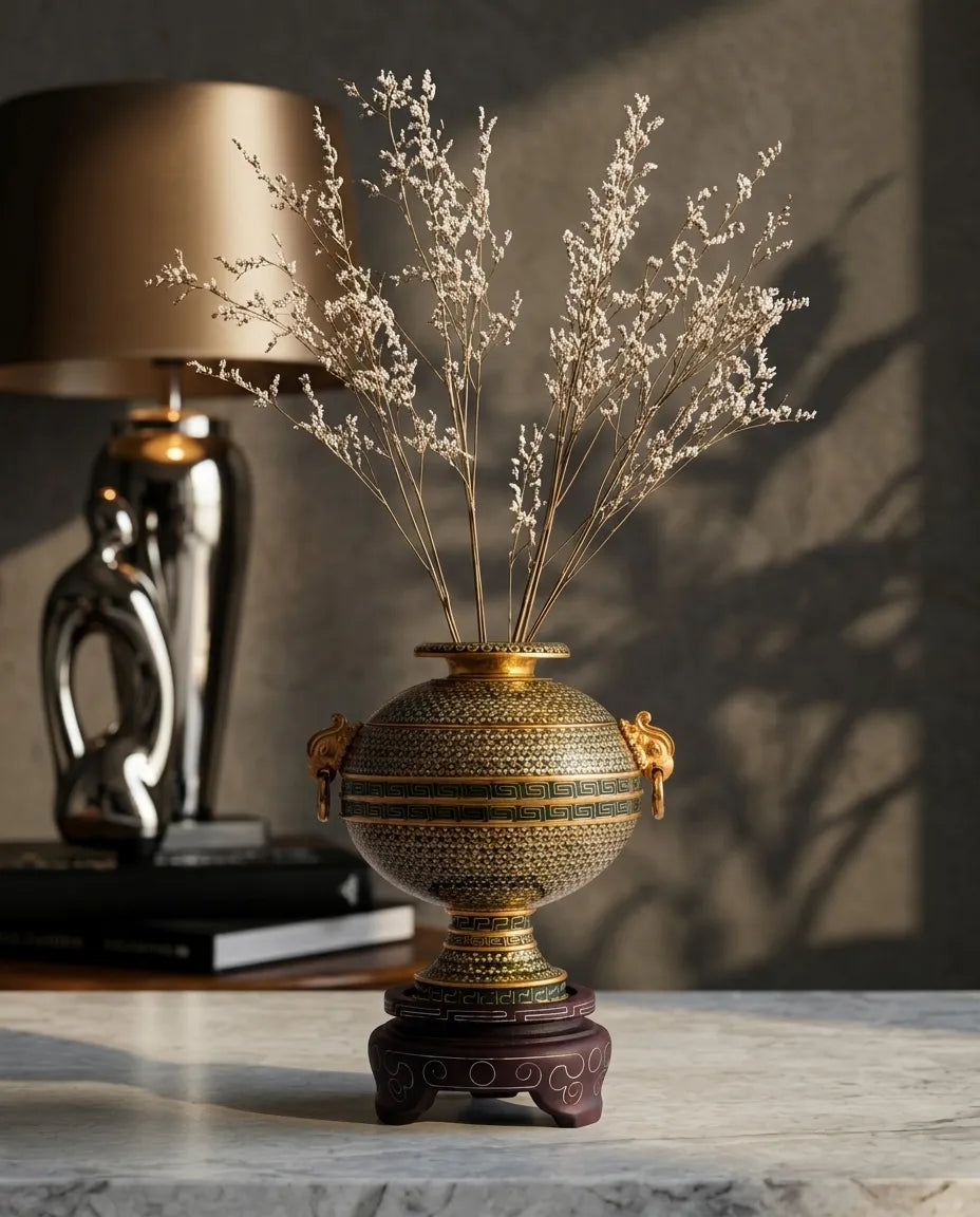 Cloisonne Spherical Jar Vessel|Home Gifts Decor|Wedding Gifts Dubai & Riyadh|Collectible Figurines