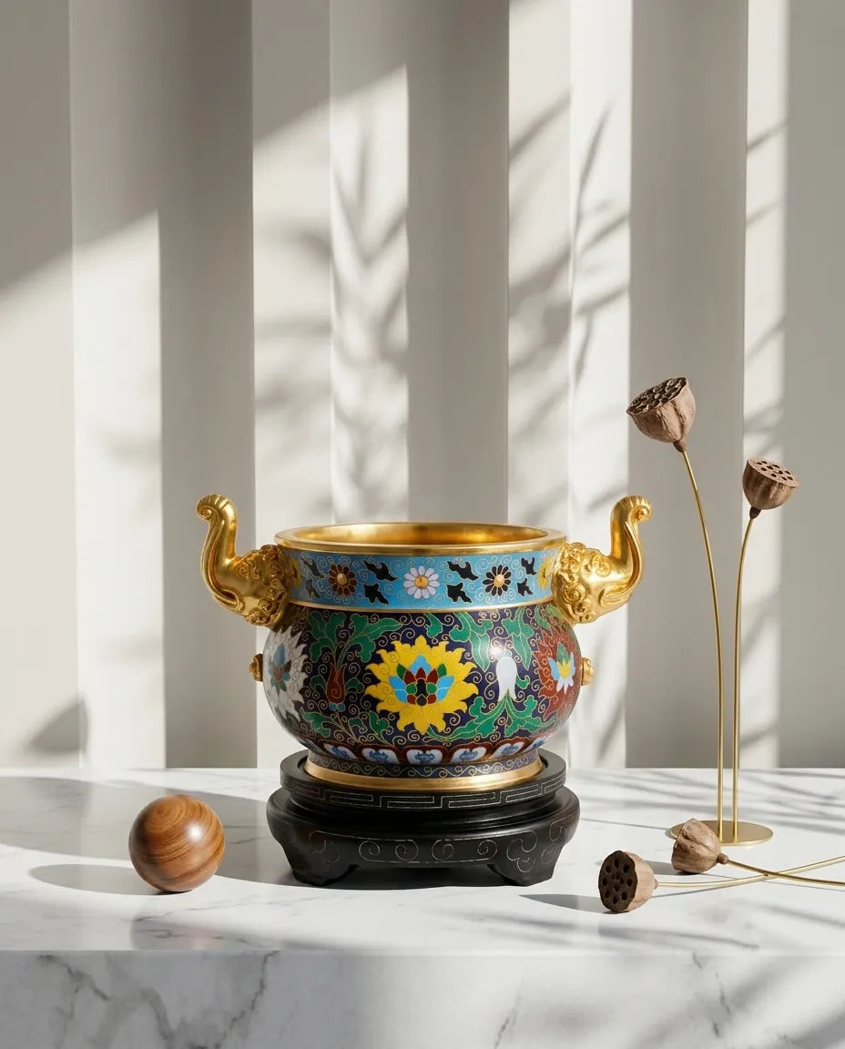 Cloisonne Oud Burner|Home Gifts Decor|Wedding Gifts Dubai & Riyadh|Collectible Figurines