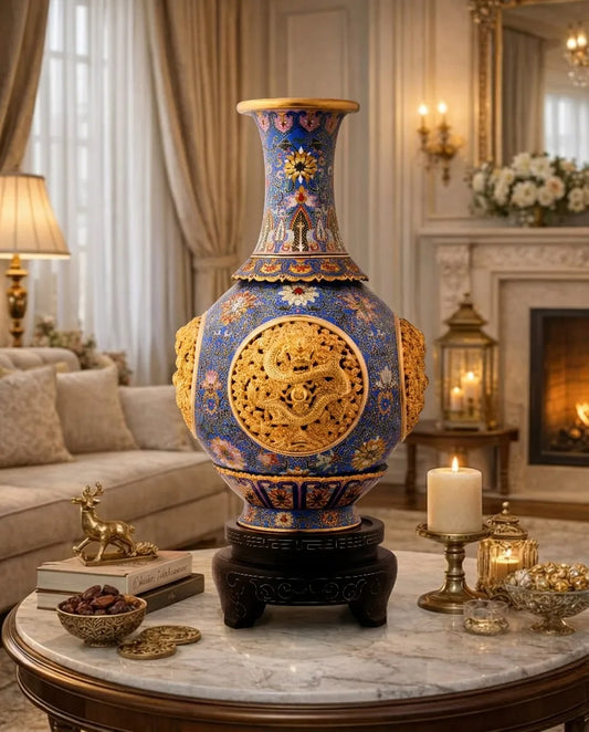 Cloisonne Openwork Ceramic Vase|Home Gifts Decor|Wedding Gifts Dubai & Riyadh|Collectible Figurines