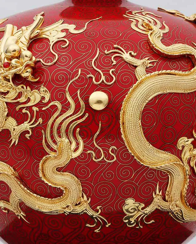 Cloisonne Apple-shaped Ceramic Vase|Home Gifts Decor|Wedding Gifts Dubai & Riyadh|Collectible Figurines