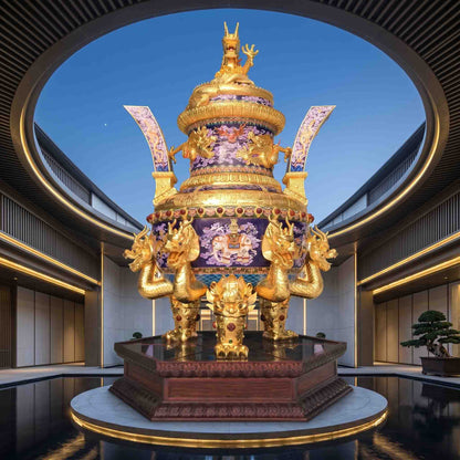 Handmade Beijing Chinese Cloisonne Luxury Art for Dubai UAE GCC