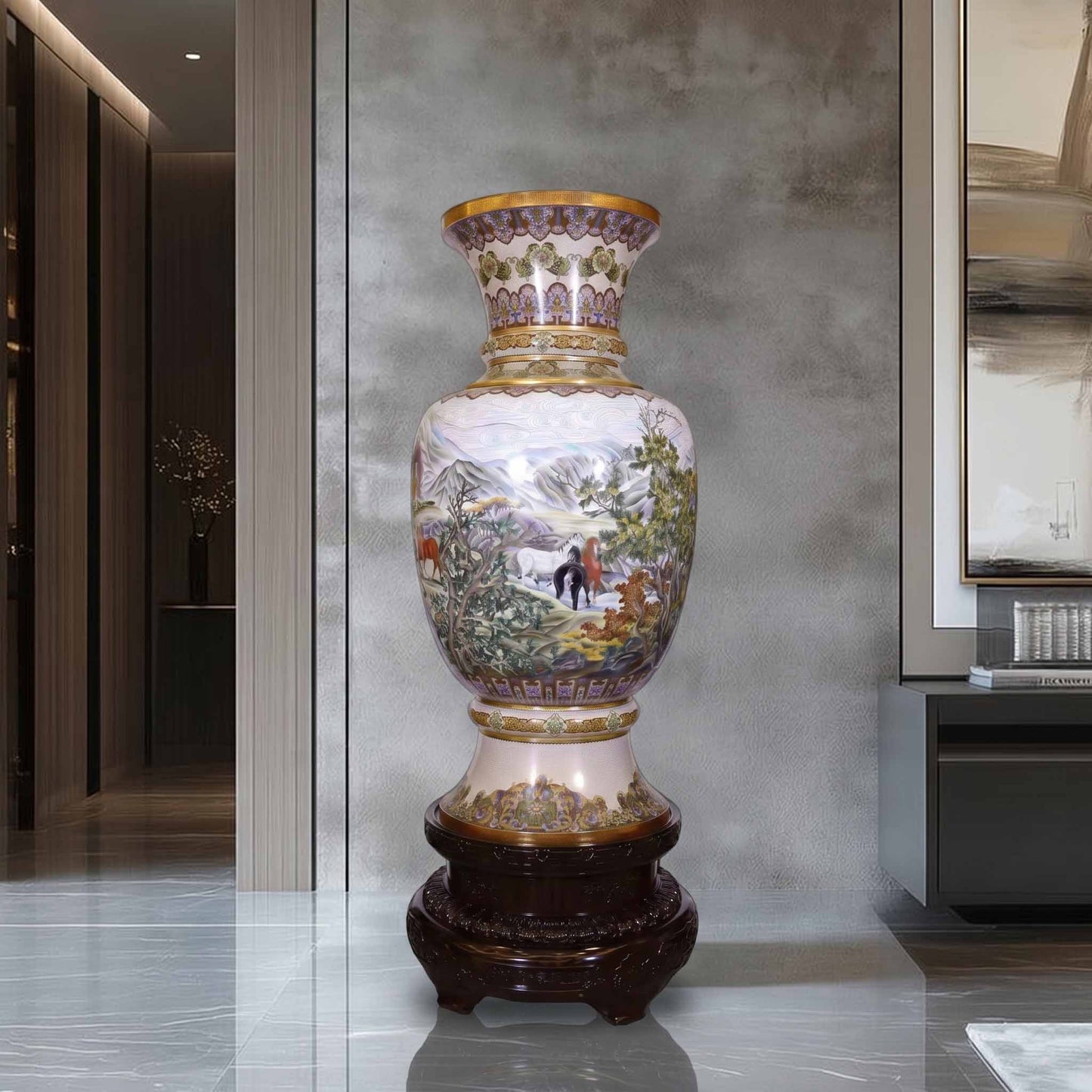 Handmade Beijing Chinese Cloisonne Luxury Art for Dubai UAE GCC