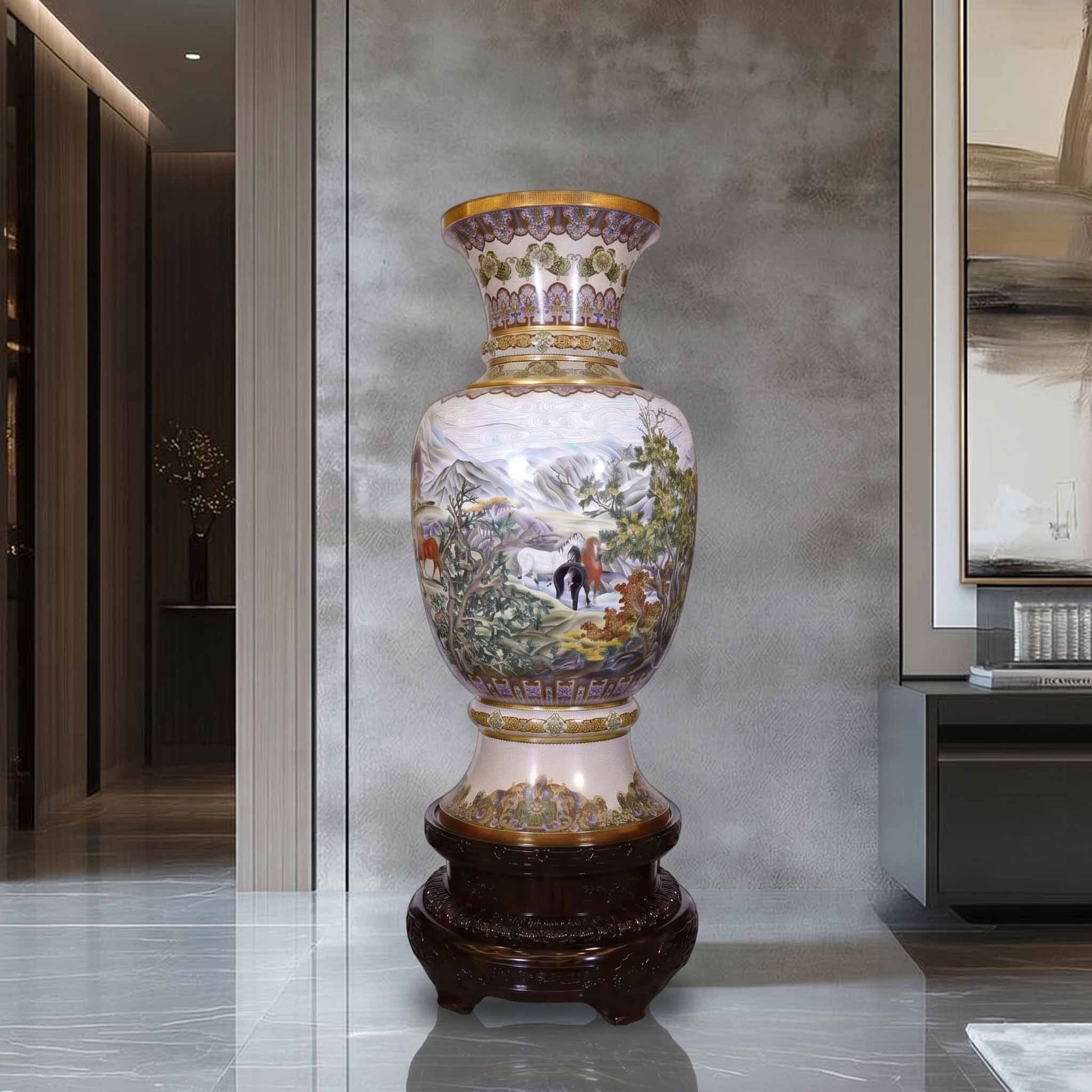 Handmade Beijing Chinese Cloisonne Luxury Art for Dubai UAE GCC